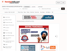 Tablet Screenshot of franchiseindia.com